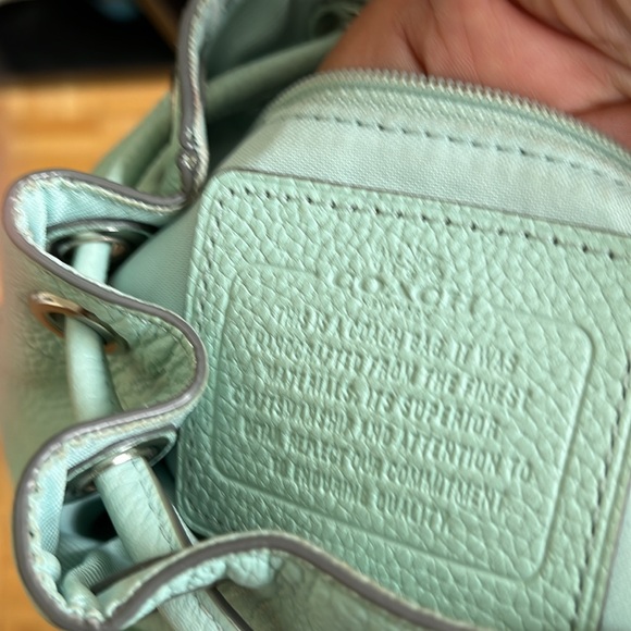 COACH MINI LEATHER Backpack ( mint green) - Picture 11 of 15